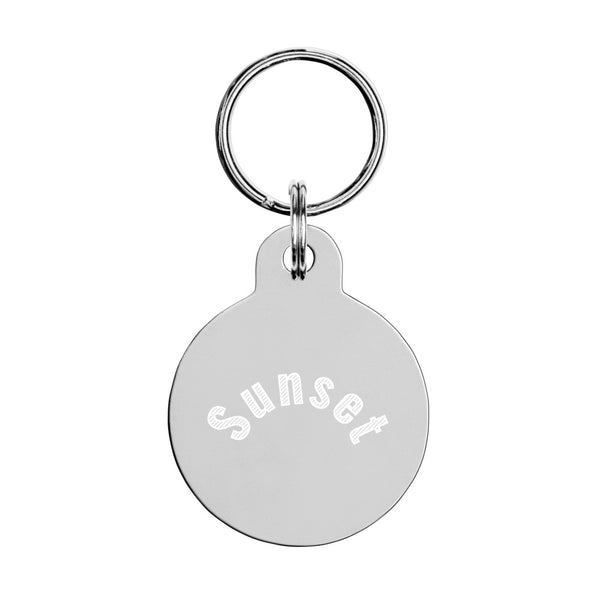 Sunset Engraved pet ID tag